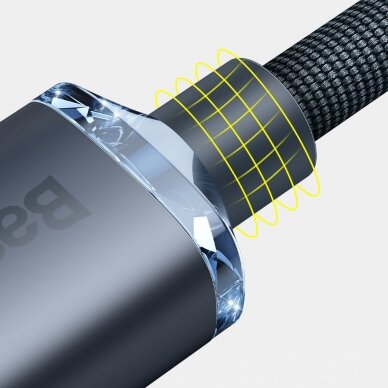 Greito Įkrovimo Kabelis Baseus crystal shine series USB Type C į Lightning 20W 1.2m Juodas (CAJY000201) 14