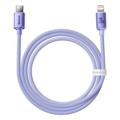 Greito Įkrovimo Kabelis Baseus crystal shine series USB Type C į Lightning 20W 1.2m Violetinis (CAJY000205) 3