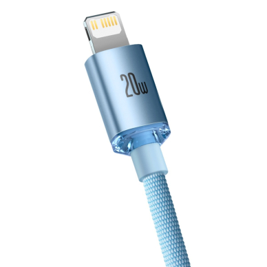 Baseus Crystal Shine Series USB Type C cable - Lightning Fast Charging Power Delivery 20W 1.2m blue (CAJY001303) 2