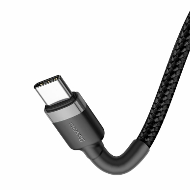 [Užsakomoji prekė] Baseus - Data Cable Cafule (CATKLF-HG1) - Type-C to Type-C, 60W Flash Charging, 20V, 3A, 2m -pilkas / Black 5