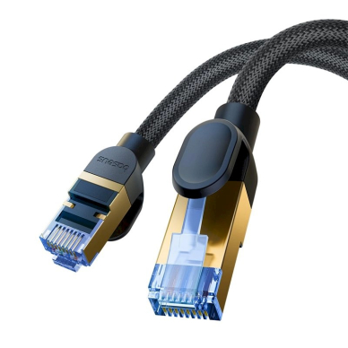 Baseus fast internet Kabelis RJ45 cat.7 10Gbps 3m braided Juodas 3