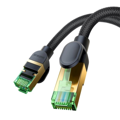 Baseus fast RJ45 cat. network Kabelis. 8 40Gbps 15m braided Juodas 6