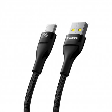 Baseus Flash 2 USB-A / USB-C Kabelis 100W 2 m - Juodas 2