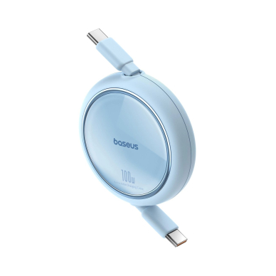 Baseus Free2Draw Mini USB-C - USB-C 100W 1m retractable Kabelis - blue 1