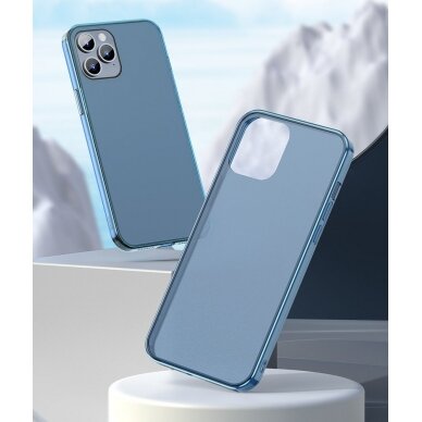 Tvirtas apsauginis dėklas 'Baseus Frosted Glass' iPhone 12 Pro Max baltas (WIAPIPH67N-WS02) 6