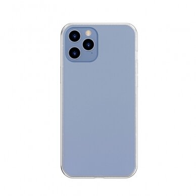 Tvirtas apsauginis dėklas 'Baseus Frosted Glass' iPhone 12 Pro Max baltas (WIAPIPH67N-WS02)