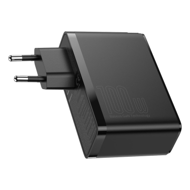 Baseus GaN2 Pro Greitas Buitinis Įkroviklis 100W USB / USB Typ C Quick Charge 4+ Power Delivery Juodas (CCGAN2P-L01) UGLX912 3