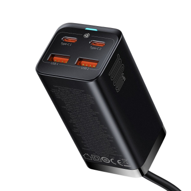 Baseus GaN3 Pro Desktop Fast Charger 2U + 2C 100W EU Juodas 5