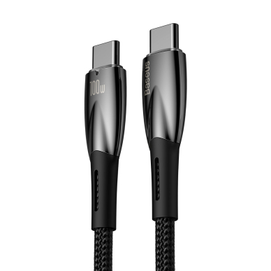 Baseus Glimmer Series cable with fast charging USB-C 480Mb/s PD 100W 1m Juodas 2