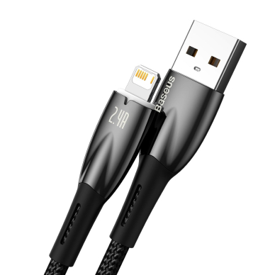 Baseus Glimmer Series cable with fast charging USB-C - Lightning 480Mb/s 2.4A 2m black 1