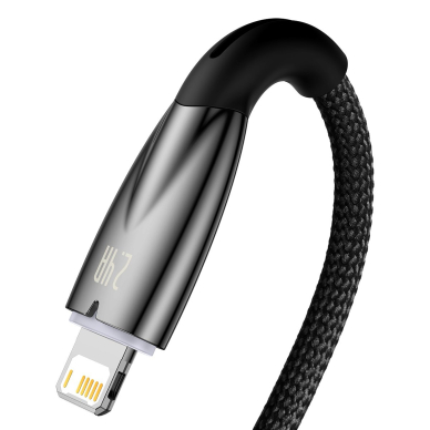 Baseus Glimmer Series cable with fast charging USB-C - Lightning 480Mb/s 2.4A 2m black 2