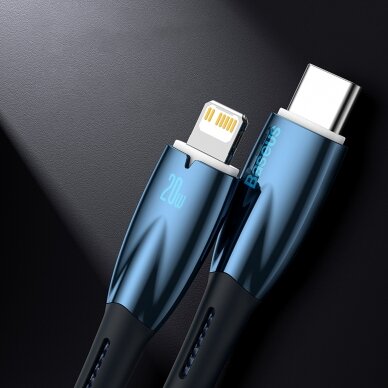 Baseus Glimmer Series cable with fast charging USB-C - Lightning 480Mb/s PD 20W 2m Juodas 16