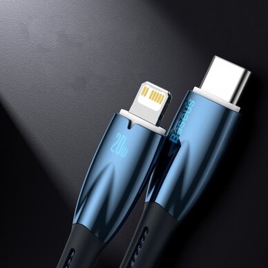 Baseus Glimmer Series fast charging cable USB-A - USB-C 100W 480Mbps 1m Juodas 15