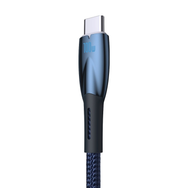 Baseus Glimmer Series fast charging cable USB-A - USB-C 100W 480Mbps 1m blue 3