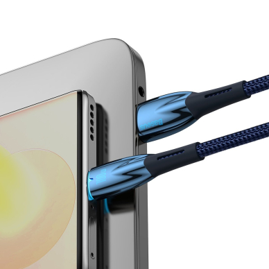 Baseus Glimmer Series fast charging cable USB-A - USB-C 100W 480Mbps 1m blue 8