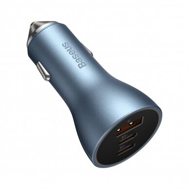 Baseus Golden Contactor Pro USB-A car charger + 2x USB-C 65W blue (CGJP010003) 7