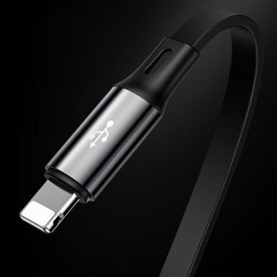 USB Kabelis Baseus Golden Loop 3In1 Usb Cable - Micro Usb / Lightning / Usb-C 3.5A 35Cm - 120Cm juodas 11