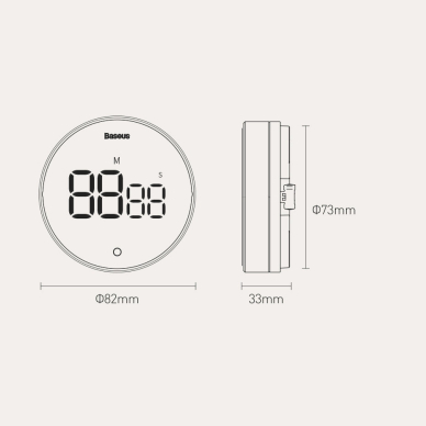 Laikmatis Baseus Heyo Pro rotation countdown timer Pilkas (FMDS000013) 19