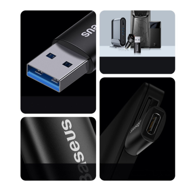 Baseus Ingenuity Series Mini USB 3.1 OTG to USB Type C adapter black (ZJJQ000101) 11