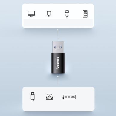 Baseus Ingenuity Series Mini USB 3.1 OTG to USB Type C adapter black (ZJJQ000101) 13