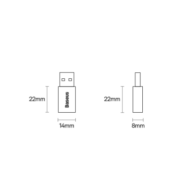 Baseus Ingenuity Series Mini USB 3.1 OTG to USB Type C adapter black (ZJJQ000101) 15