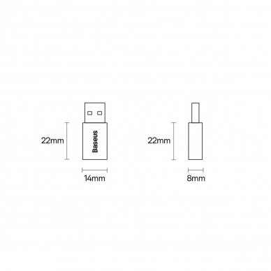 Baseus Ingenuity Series Mini USB 3.1 OTG to USB Type C adapter blue (ZJJQ000103) 16