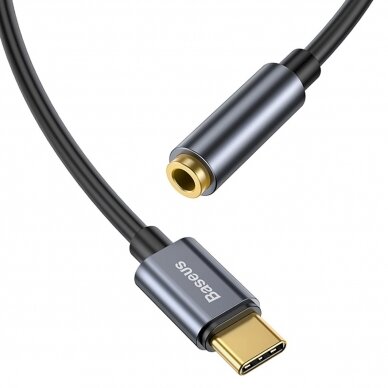 Baseus L54 adapterUSB-C Ausinės / mini jack 3.5mm DAC 24 bit 48 KHz - pilkas 3