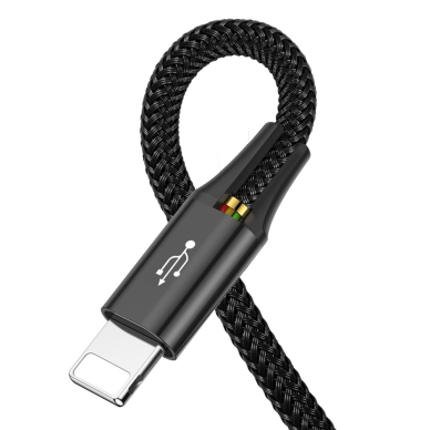 Baseus Lightning / 2X Usb Type C / Micro Usb Nylon Braided Cable 3.5A 1.2M Black (Ca1T4-B01) Ex-Display 2