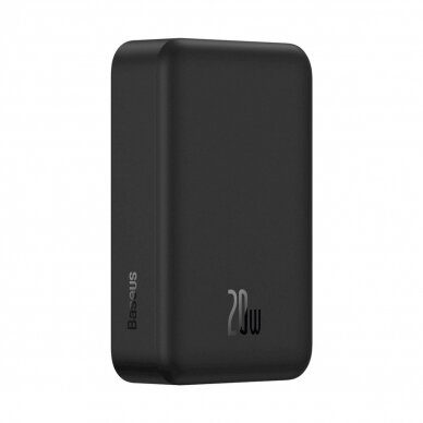 Baseus Magnetic Mini 20000 mAh 20W Powerbank - Juodas + USB-C / USB-C Kabelis 3