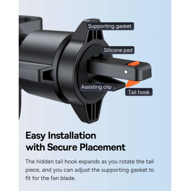 Baseus Metal Age 3 BS-CM028 gravity car air vent Laikiklis - Juodas 10
