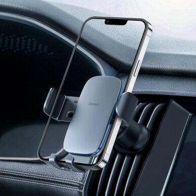 Laikiklis Baseus Metal AgeⅡ Gravity Car Mount Pilkas 3