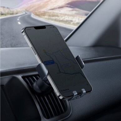 Laikiklis Baseus Metal AgeⅡ Gravity Car Mount Pilkas 9