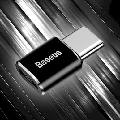 Baseus Mini Micro USB to USB-C adapter - Juodas 11