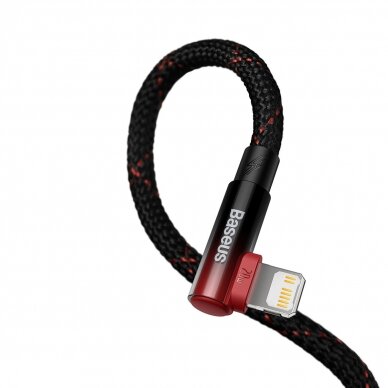 Baseus MVP 2 Elbow-shaped Fast Charging Data Cable Type-C to iP 20W 2m Juodas/Raudonas 3
