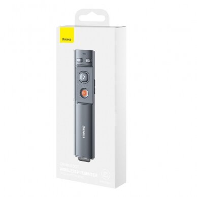 Įkraunamas Belaidis Pultelis su raudonu lazeriu Baseus Orange Dot Wireless Presenter Pilkas (WKCD000013) 4