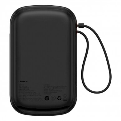 Baseus Qpow Pro+ 20000mAh 22.5W powerbankbuilt-in USB-C Kabelisdisplay - Juodas 1