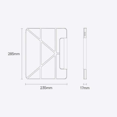 Dėklas Baseus Safattach Y-type iPad Pro 12.9 "2018/2020/2021 Baltas (ARCX010102) 25