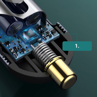 Automobilinis Įkroviklis Baseus Share Together 2x USB / 2x USB Type C 120W PPS Quick Charge Power Delivery Pilkas (CCBT-A0G) 12