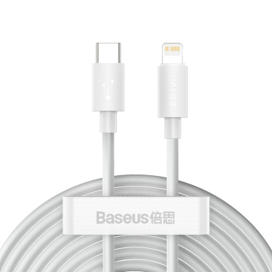 Baseus Simple Wisdom Lightning / USB-C Kabelis 20W 1.5 m 2 pcs - baltas 1