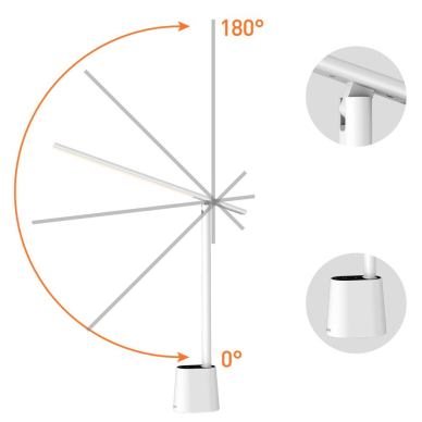 Baseus Smart Eye Pakraunama Sulankstoma Skaitymo Lempa LED Statoma Ant Stalo (Smart Light) Balta (DGZG-02) 18