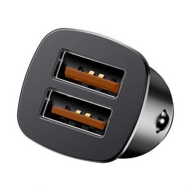 Automobilinis įkroviklis Baseus Square Universal Smart Car Charger 2X Usb Qc3.0 Quick Charge 3.0 Scp Afc 30W Juodas 4