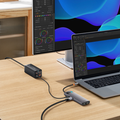 Baseus StarJoy HUB 6-Port USB-C - 3x USB-A / 1x HDMI / 1x RJ45 / 1x USB-C PD Pilkas 8