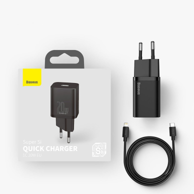 Įkroviklis Baseus Super 20 W USB Type C - Lightning 1 m Baltas (TZCCSUP-B02) 19