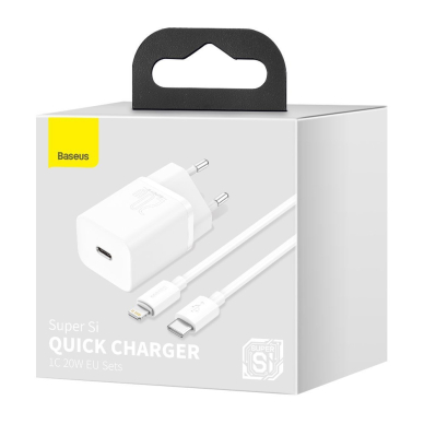 Įkroviklis Baseus Super 20 W USB Type C - Lightning 1 m Baltas (TZCCSUP-B02) 4