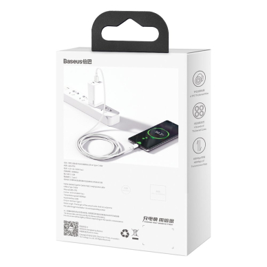 Baseus Superior Kabelis USB - USB TypeC 66 W 6A 2 m Baltas (CATYS-A02) 5