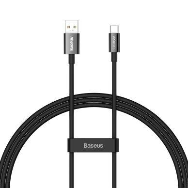 Baseus Superior Series SUPERVOOC USB-A to USB-C cable 65W 1m black