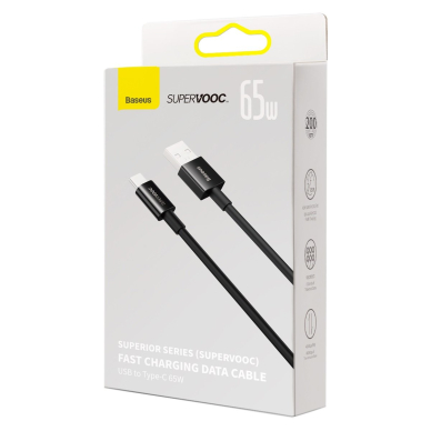 Baseus Superior Series SUPERVOOC USB-A to USB-C cable 65W 2m black 4