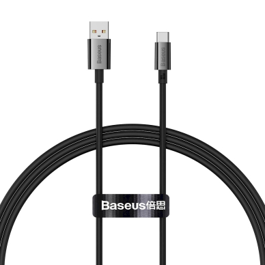 Baseus Superior Series USB-A / USB-C 100W 2m Kabelis - Juodas