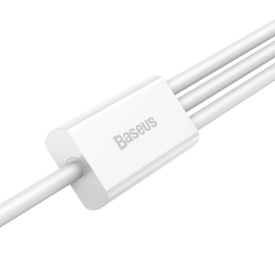 Baseus Superior Series USB-A - USB-C / Lightning / micro USB 3.5A Kabelis 0.5m - baltas 2