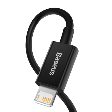 USB kabelis Baseus Superior USB - Lightning fast charging data cable 2,4 A 1 m juodas (CALYS-A01) 2